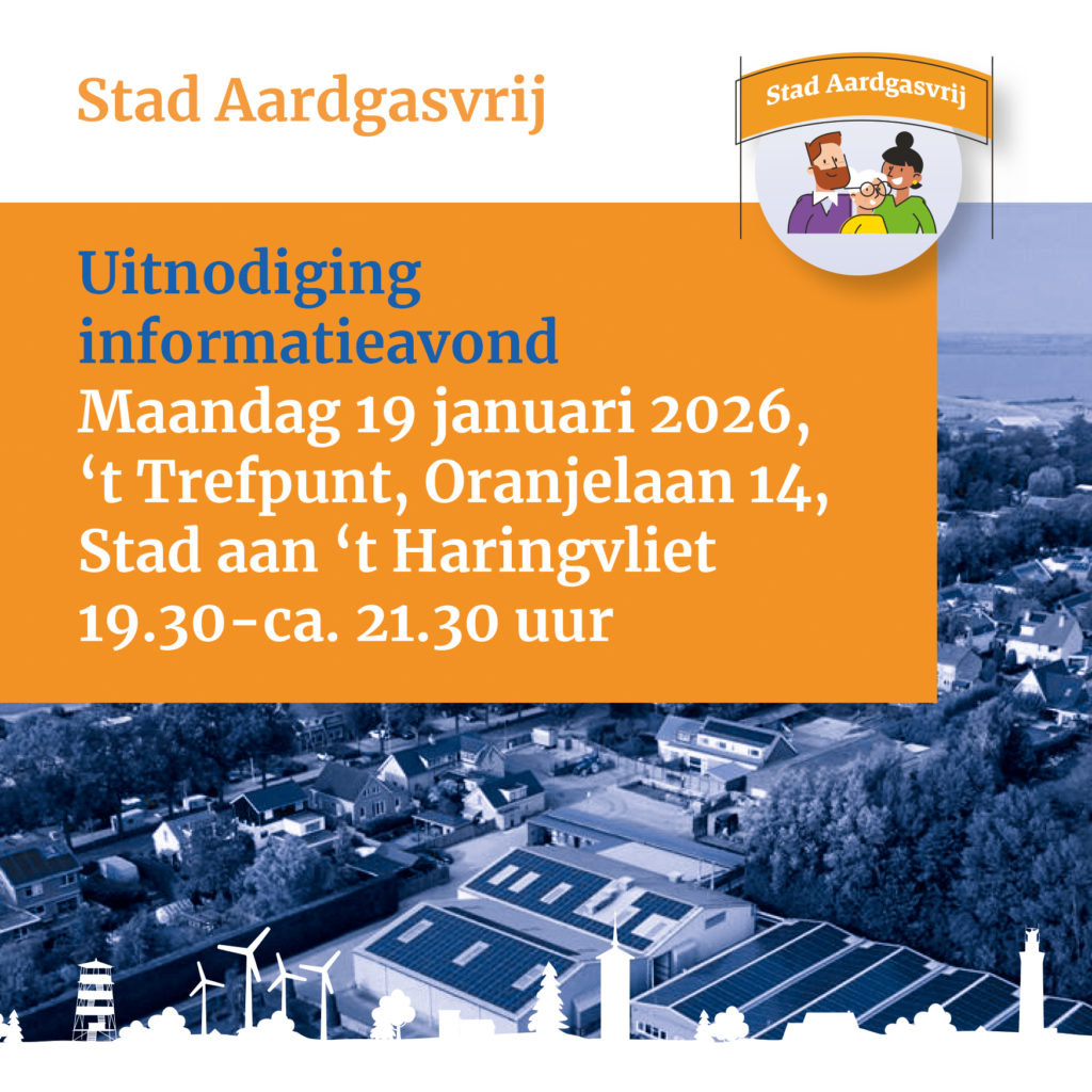 Infoavond Stad Aardgasvrij 19 januari in 't Trefpunt
