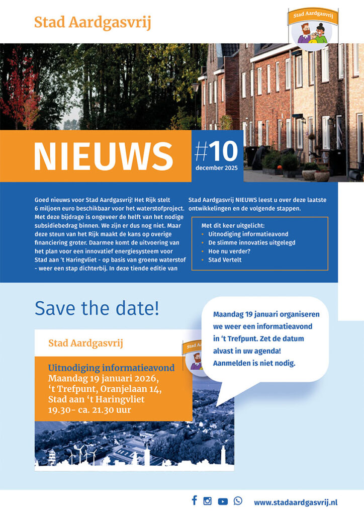 Nieuwsbrief #10 Stad Aardgasvrij december 2025